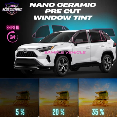 Nano Ceramic PreCut Window Tint Film for Toyota Rav4 All Sides+Back 5%,20%,35% - Image 1 of 4
