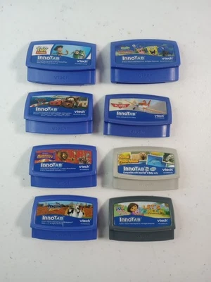 Lot of 8 VTech Innotab Games Toy story, SpongeBob, Cars, Madagascar - Image 1 of 4