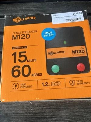 New Gallagher M120 Fence Energizer. New - Image 1 of 2