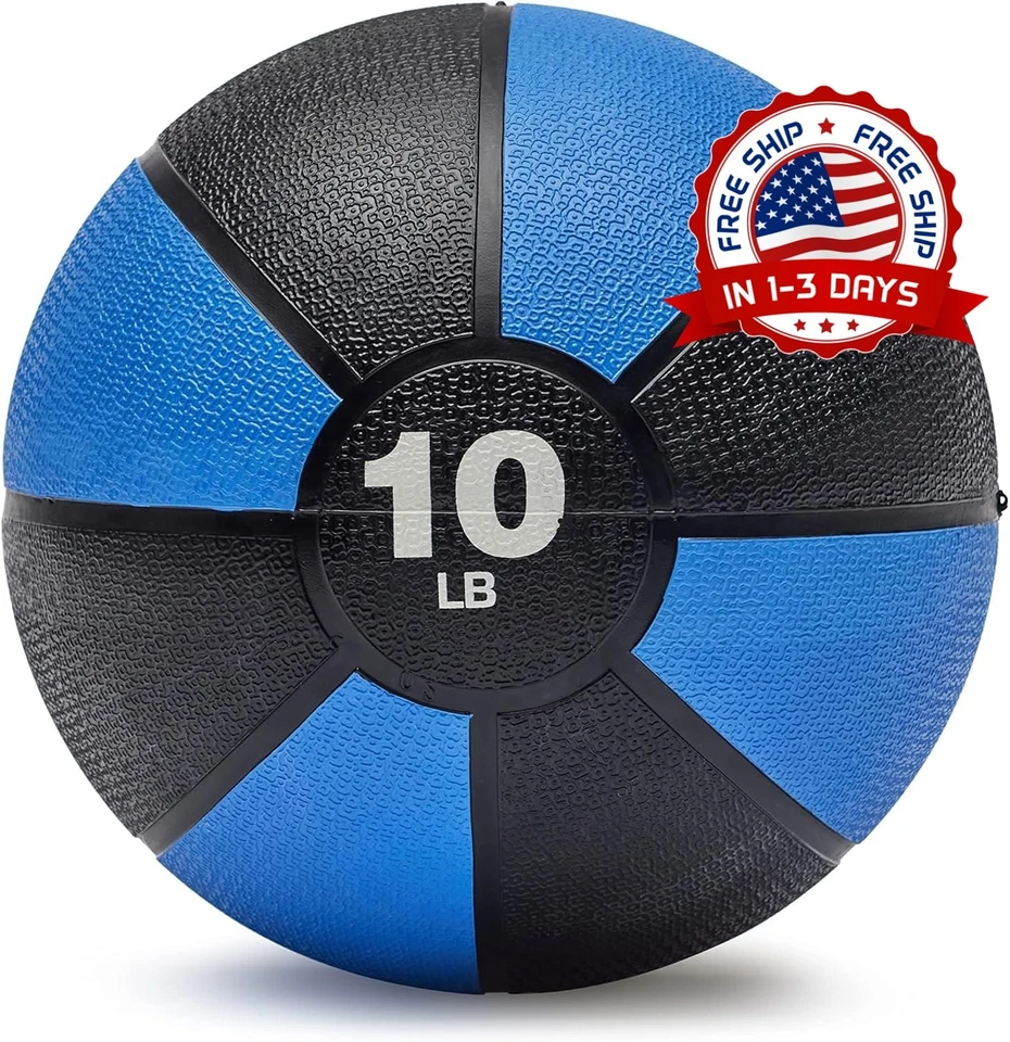 Balón medicinal con peso de 10 libras para ejercicios de cuerpo completo NUEVO US Foto 1 de 4