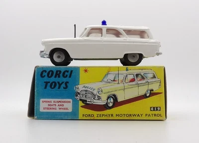 CORGI TOYS 419 FORD ZEPHYR MOTORWAY REPAINTED EXCELLENT IN A REPRO BOX - Image 1 of 4