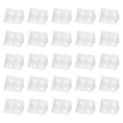 50 Stück Kunststoff Eckstreben 34 x 20 x 20 mm rechtwinklig Winkel klar - Bild 1 von 4