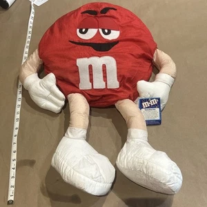 28 Zoll rotes M&M großes Plüschtier 2001 von Nanco 28 Zoll Mars Vintage M&M Stofftier mit Etikett - Bild 1 von 17
