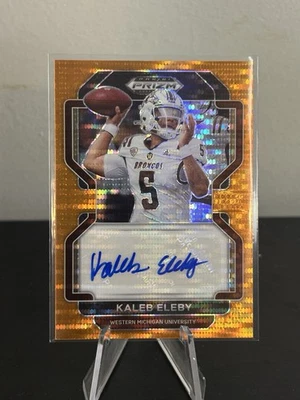 2022 Panini Prizm Draft Picks Kaleb Eleby Orange Pulsar RC Auto /49 - Image 1 of 2