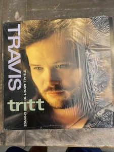 Travis Tritt It's All About To Change 1991  Vinyl Lp Warner Brothers Played VG+ - Picture 1 of 10