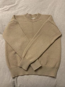 Auralee beige Rundhals Strickpullover XL EX lässig warm Oberteil - Bild 1 von 4