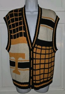 TENNESSEE VOLUNTEERS UT VOLS Orange Black Cotton Logo Sweater Vest. Ladies M - Picture 1 of 4