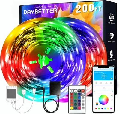 100Ft LED Strip Lights, Smart Light with App Remote Control, RGB LED Lights for - Image 1 of 4