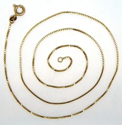 Cadena caja oro amarillo 14k 22" Foto 1 de 4