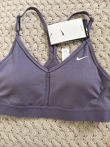 NIKE INDY V NECK WOMENS DRI-FIT LIGHT PADDED SPORTS TRAINING BRA SZ S#CZ4456-NWT - Picture 1 of 4
