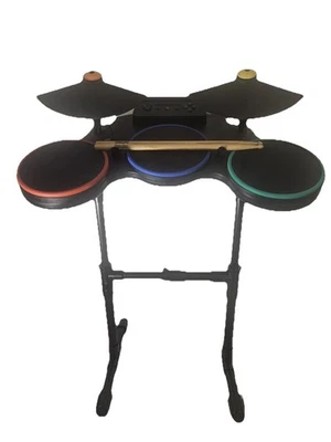 PS3 Guitar Hero Drums Red Octane Turns On. No Dongle No Pedal & Untested Guitar - Image 1 of 4