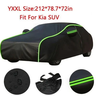 Cubierta Completa de Coche Impermeable Lluvia Impermeable Protección Anti-UV para Kia SUV Negra Foto 1 de 4