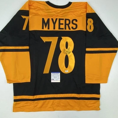 Autographed/Signed NICK CASTLE Michael Myers Halloween Black Jersey PSA/DNA COA — 第 1/4 张图片