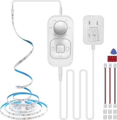 Motion Sensor Under Cabinet Lights - Plug-in LED Strip Lights Indoor with Power  - Image 1 of 4