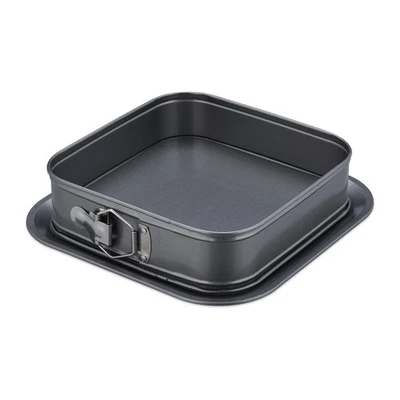 2x Springform eckig Kastenform Kuchenbackform 24 cm 380 g anthrazit - Bild 1 von 4