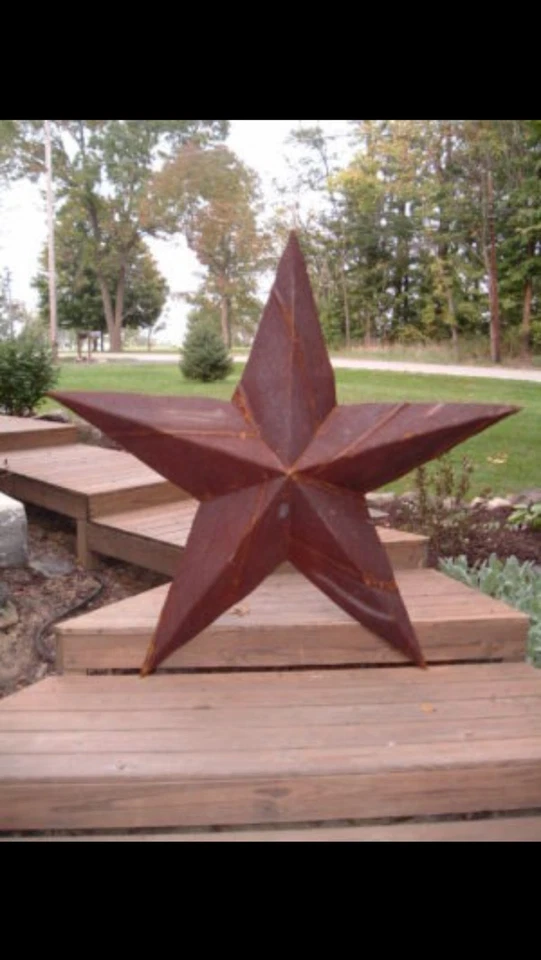 Letrero de Texas oxidado de 2-18"" estrella de metal oxidado Old Barn** Foto 1 de 1