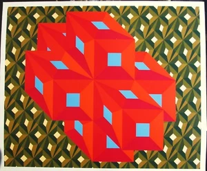 Billy Ray Hastings, Red Museful Murana, Screenprint, signed & numbered in pencil - Picture 1 of 6