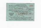 1938 Hunting And Fishing License State Of Washington