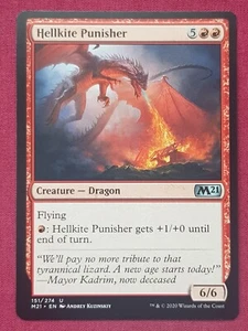 Magic The Gathering 2021 CORE SET M21 HELLKITE PUNISHER red card MTG - Picture 1 of 2