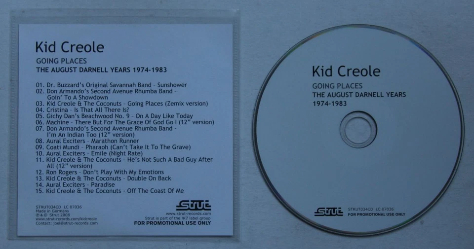 Kid Creole Going Places The August Darnell Years 1974-1983 Adv CD 2008 NY Disco - Bild 1 von 1