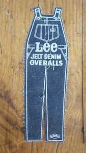 Antiguo Mono Denim Publicitario LEE JELT 7" Parche Troquelado - Imagen 1 de 2
