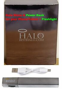 Halo Shine Silver 3,000mAh 2-1 Power Bank for Mobile Devices - Flashlight & SOS 