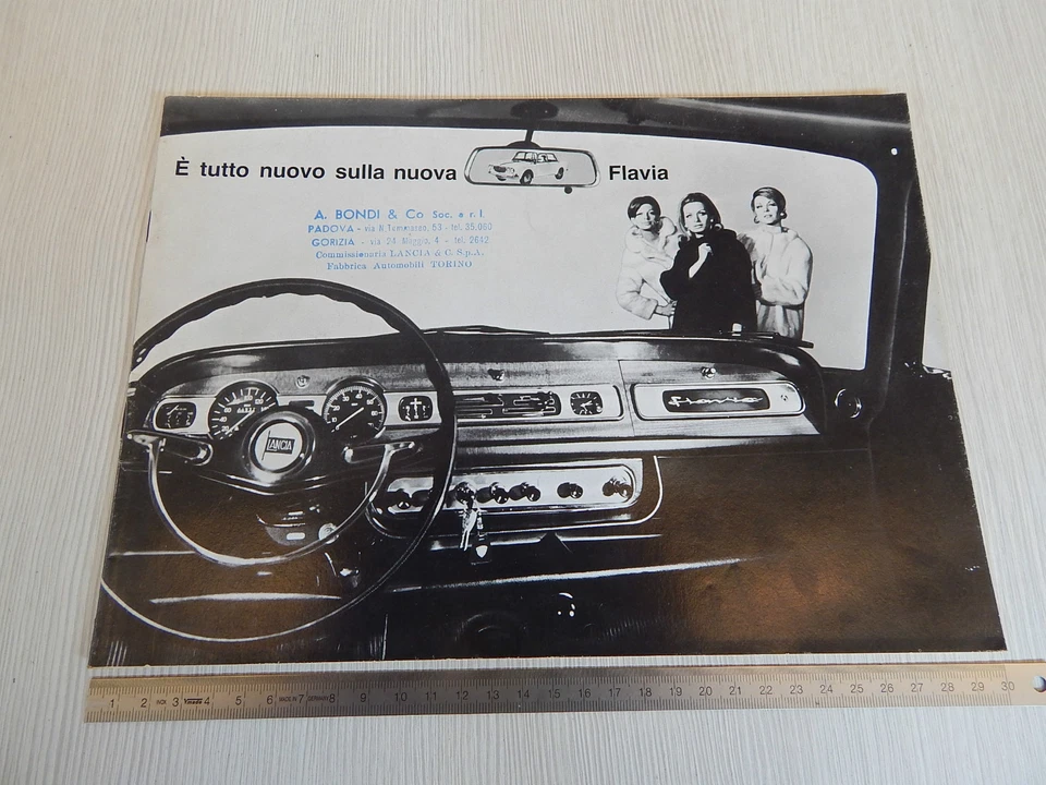 DEPLIANT ORIGINALE LANCIA FLAVIA BERLINA bondi padova gorizia BROCHURE PROSPEKT - Immagine 1 di 1