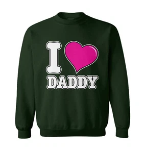 I Love Daddy - Father's Day Son Daughter Dad Toddler Crewneck Sweater - Picture 1 of 8