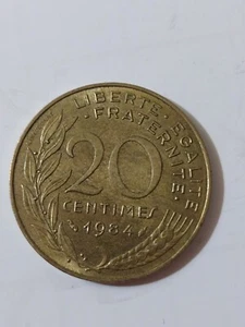 France 20 Centimes 1984 Aluminum-Bronze KM#930 UNC - Picture 1 of 2