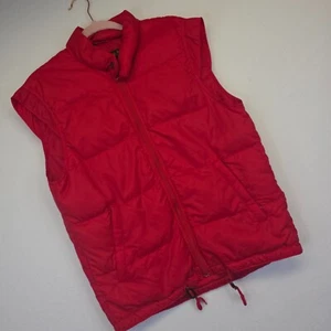 Vintage Eddie Bauer Puffer Weste Herren S rot Gänsedaunen isoliert 80er Gorpcore - Bild 1 von 22