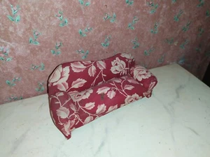Altes Sofa-1940er Jahre-Wohnzimmer-Kaufladen-Puppenhaus-Puppenstube - Bild 1 von 2