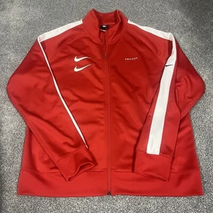 Nike Sportswear Double Swoosh Red Track Zip Up Jacket Men's XL - Picture 1 of 9