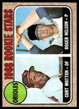 1968 TOPPS CURT MOTTON 549 VG-EX ROGER NELSON RC BASEBALL BALTIMORE ORIOLES