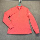 Footjoy 1/2 Zip Pullover Womens Small Pink Salmon Pullover Maple Chase Golf Logo