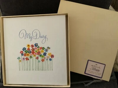 Vintage NOS Hallmark Journal My Diary flowers butterfly With Box Mint 70s 80s - Image 1 of 4
