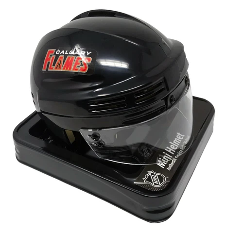 CALGARY FLAMES BLACK NHL LICENSED HOCKEY MINI HELMET Cover