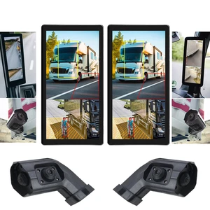 10.36" Monitor R L Side Electronic 2XRear Back View Mirror Camera For Blind Area - Picture 1 of 17
