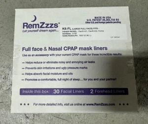 RemZzzs Mask Liners 30 Count K6-FL Fits Large Full Face Nasal New Free Shipping - Picture 1 of 2