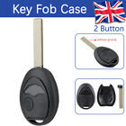 2 Button Car Key Fob Case + Blade For BMW Mini One Cooper S R53 R50 2000 - 2005