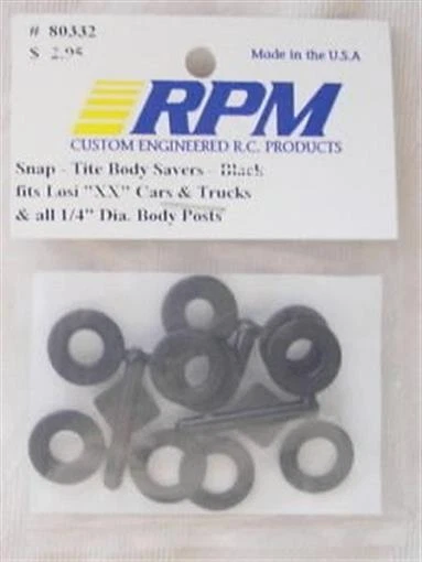RPM Black Snap-Tite Body Savers (fits 1/4 Body Posts) - Image 1 of 1