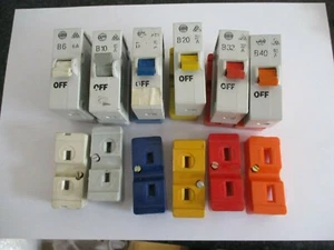 WYLEX B6 B10 B16 B20 B32 B40 PLUG IN MCB'S WITH / WITHOUT BASES BS3871/60898 - Picture 1 of 2