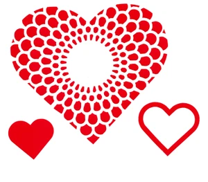 Valentine's Day window clings - Sunburst heart - Picture 1 of 5