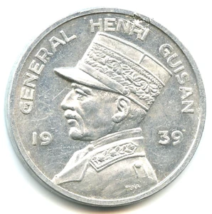 1939 General Henri Guisan Aluminum Medal No.4834 - Picture 1 of 2