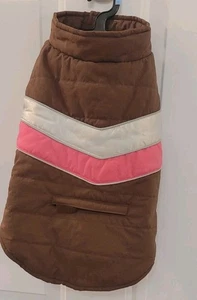 Größe Small Old Navy Dog Supply Co braun/rosa gefütterter Mantel reflektierend - Bild 1 von 9