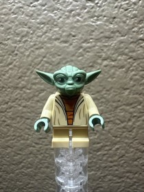 LEGO Star Wars Yoda Clone Wars White Hair Printed Back minifigure sw0446 L35