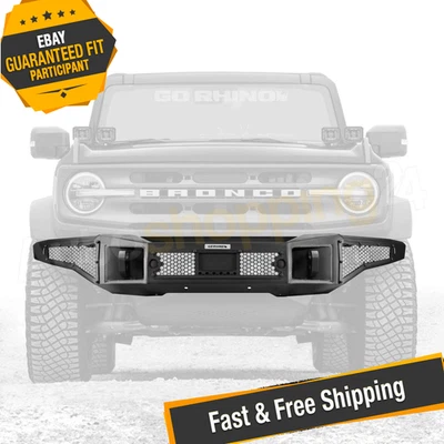 Go Rhino 331400T Rockline Front Full Width Bumper for 2021-2024 Ford Bronco Foto 1 de 4