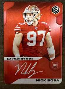 NICK BOSA 2019 PANINI ELEMENTS ON CARD AUTO RED METAL RC #13/25 - Picture 1 of 5
