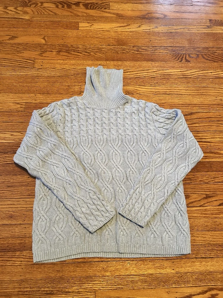 Suéter de Colección Wainscott Para Mujer Manga Larga Talla L Cuello Tortuga Pullover Gris Foto 1 de 4
