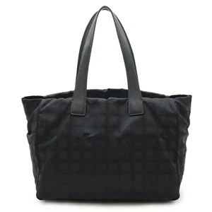 CHANEL New Travel Line Tote MM Bag Shoulder Nylon Black A15991 - Picture 1 of 10