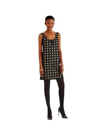 Kate Spade Negro Dorado Lentejuelas Cambio Vestido de Cóctel Brillante Fiesta Evento Talla 8 Foto 1 de 4